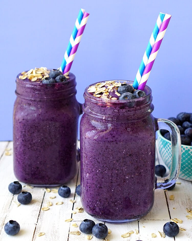 Blueberry Smoothie Recipes
 Healthy Blueberry Muffin Smoothie Recipe Happiness is