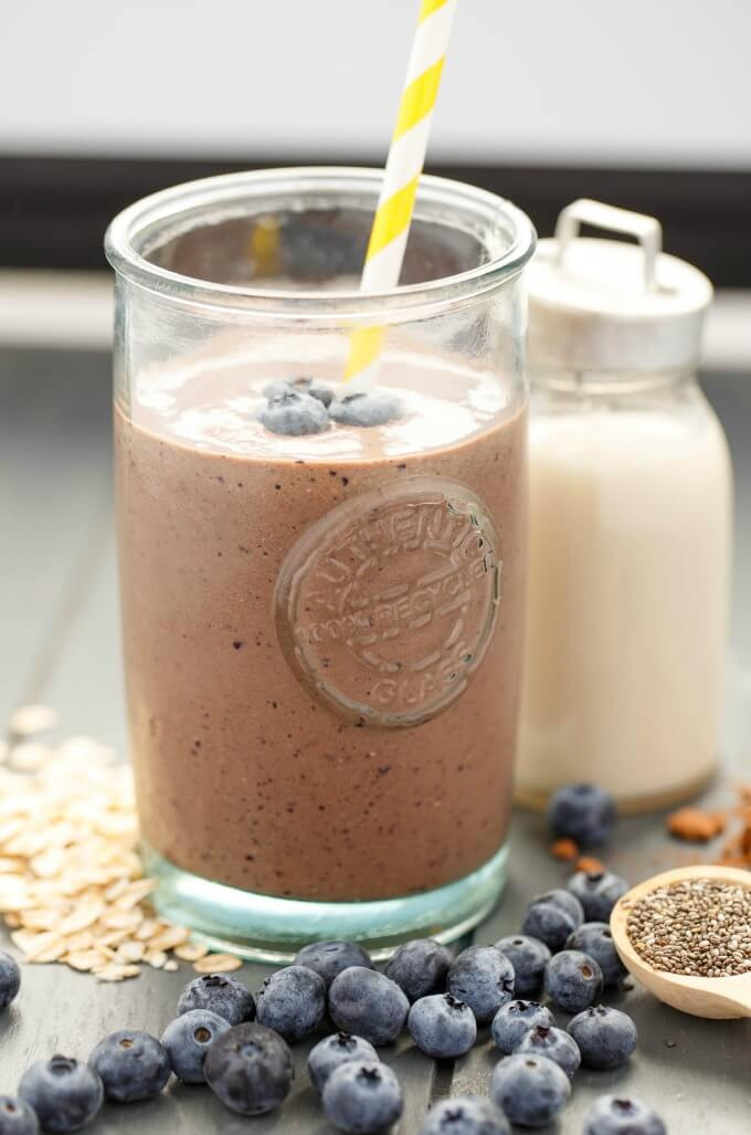 Blueberry Smoothies With Milk
 Almond Milk Banana Blueberry Breakfast Smoothie The