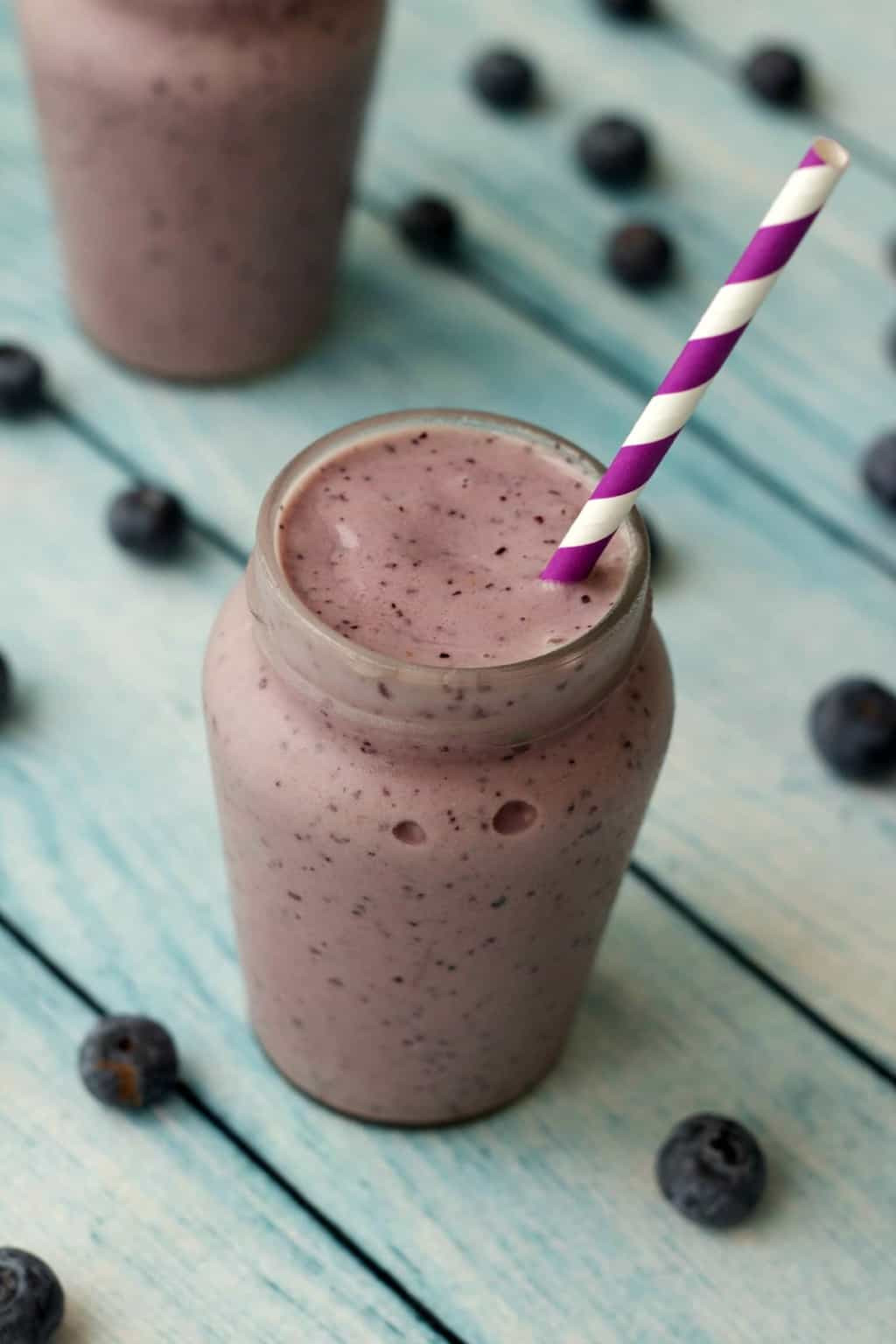 Blueberry Smoothies With Milk
 Blueberry Smoothie with Cashew Nut Milk and Bananas