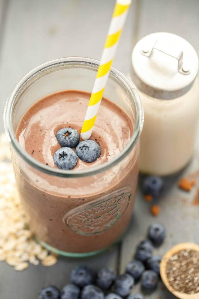 Blueberry Smoothies With Milk
 Almond Milk Banana Blueberry Breakfast Smoothie The