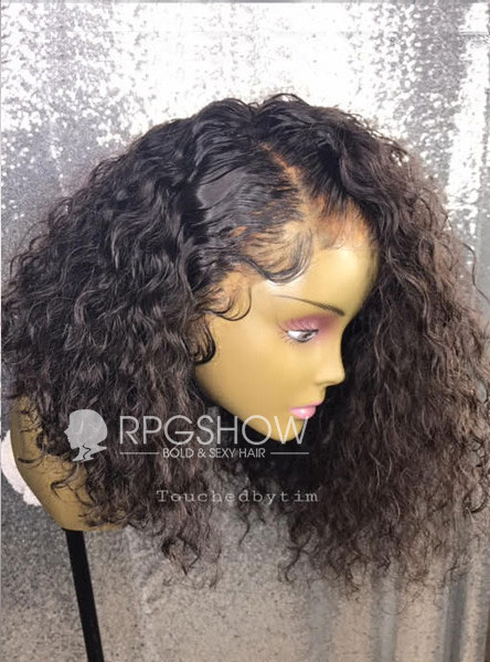Blunt Cut Curly Hair
 Blunt Cut Curly Human Hair Lace Wig touchedbytim024