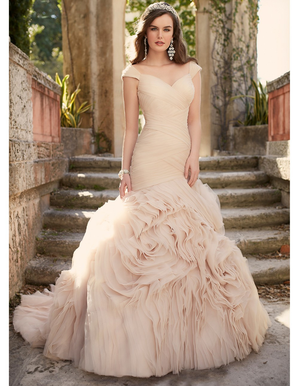 Blush Pink Wedding Gown
 2016 blush pink wedding dresses cheap formal bridal