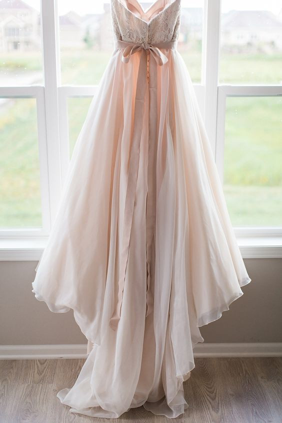 Blush Pink Wedding Gown
 Blush Pink Wedding Dresses Princess Vintage Ball Gown Lace