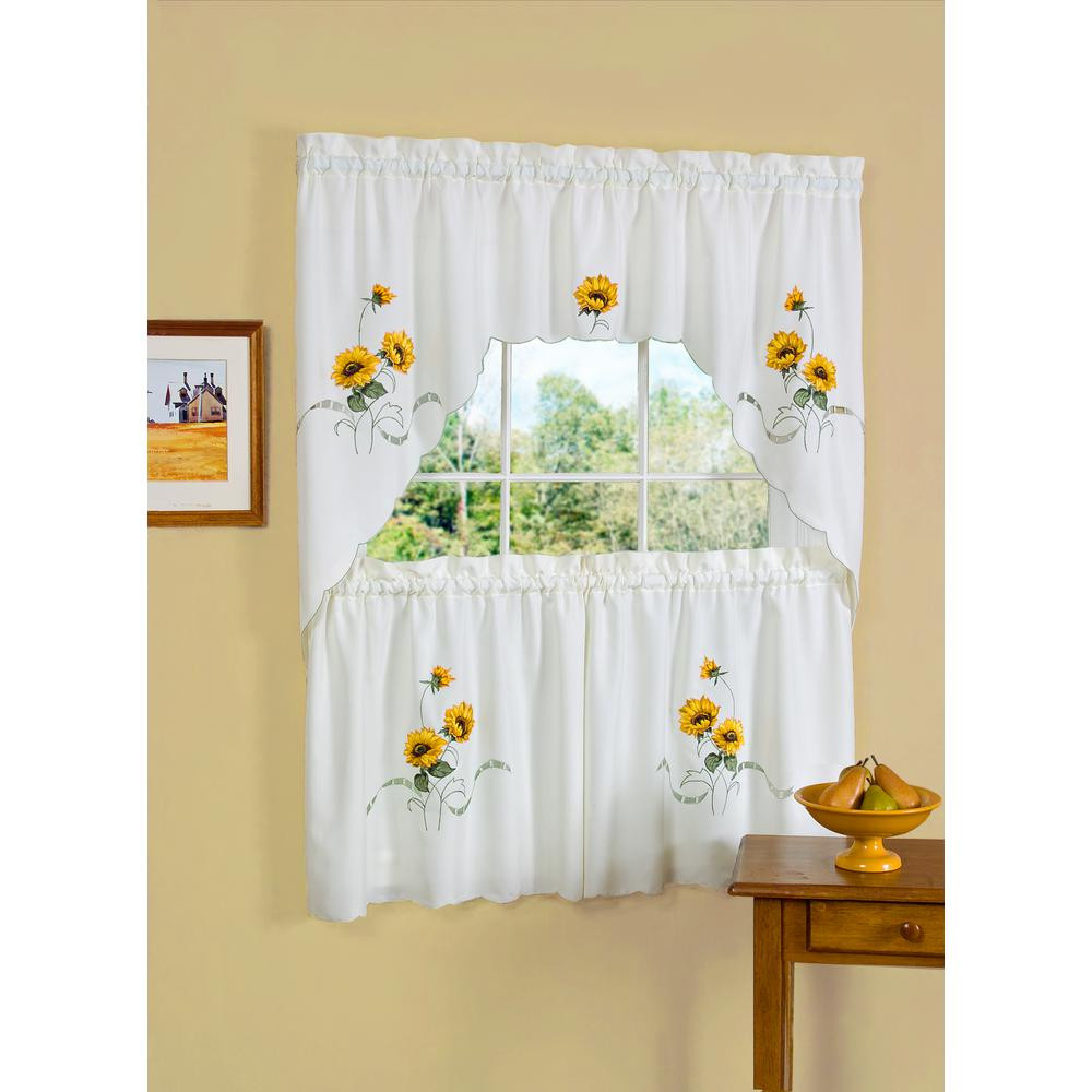 Boscov'S Kitchen Curtains
 Achim Sheer Sunshine 36 in L Polyester Window Curtain Set