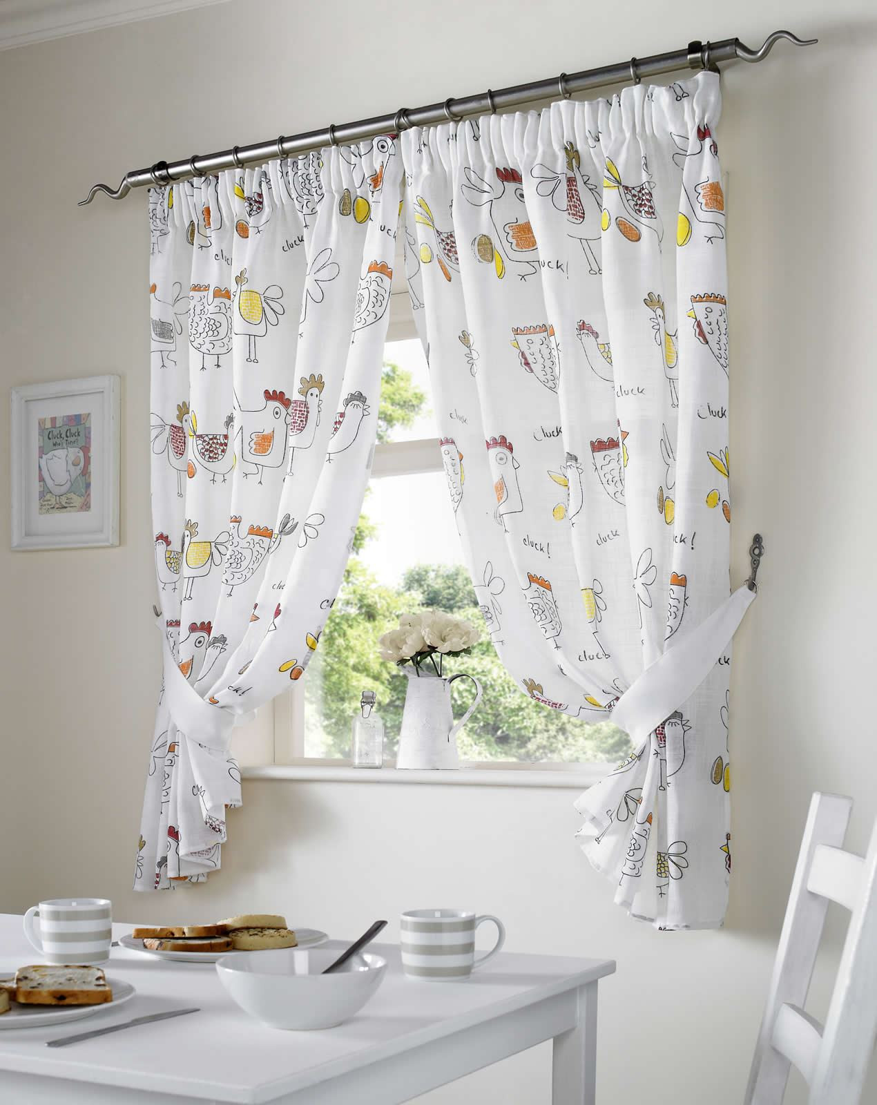 Boscov'S Kitchen Curtains
 CHICKENS ROOSTER COUNTRY STYLE KITCHEN CURTAIN SET WINDOW