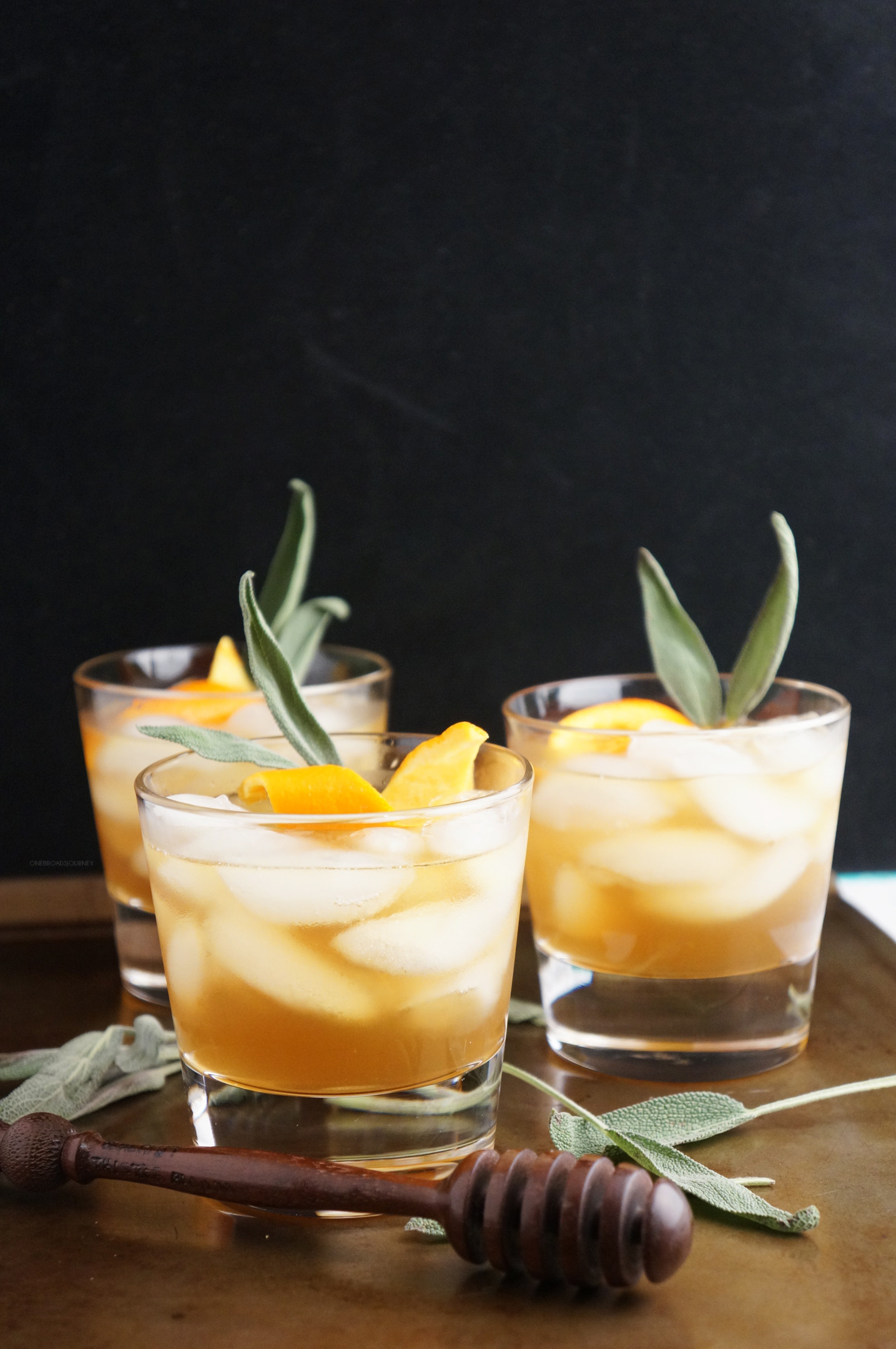 Bourbon Drinks For Winter
 Honey Winter Bourbon Cocktail with Honey Sage Syrup e