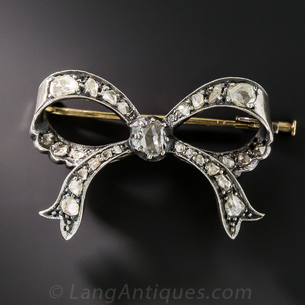 Bow Brooches
 Antique Diamond Bow Brooch Austro Hungarian