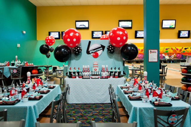 Bowling Alley Birthday Party
 Pierson s Retro Bowling Party Anders Ruff Custom Designs