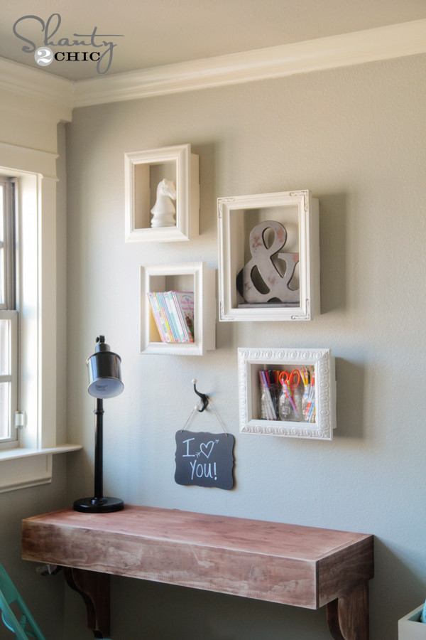 Box Shelves DIY
 DIY Frame Shelves Shanty 2 Chic