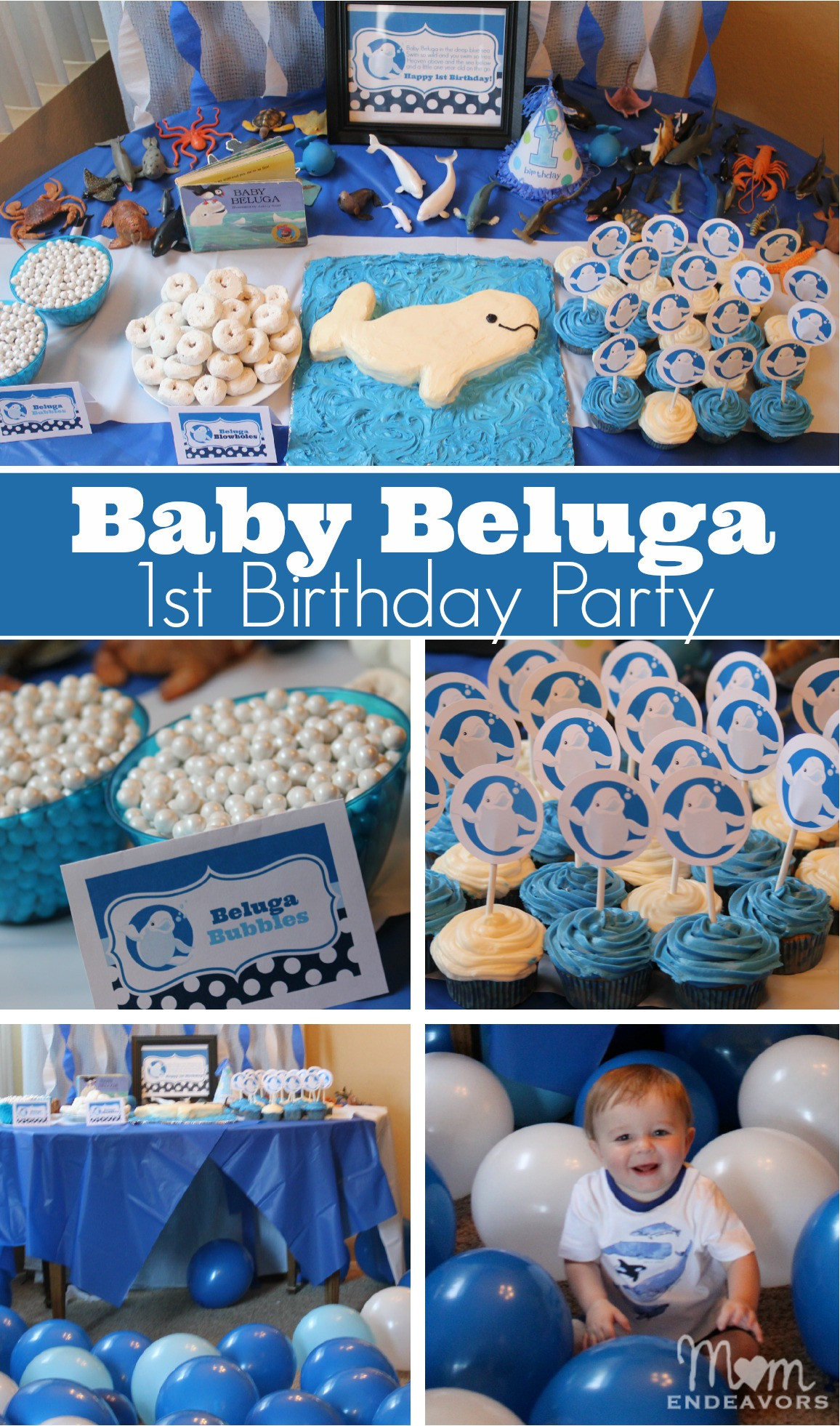 Boy 1st Birthday Party Ideas
 Baby Beluga 1st Birthday Party