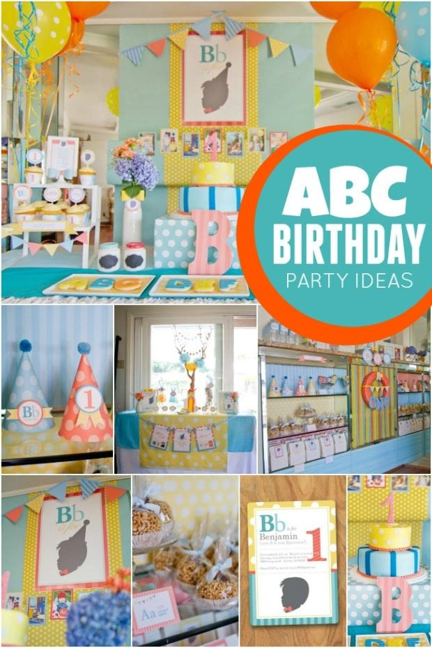 Boy 1st Birthday Party Ideas
 ABC Themed 1st Birthday Party