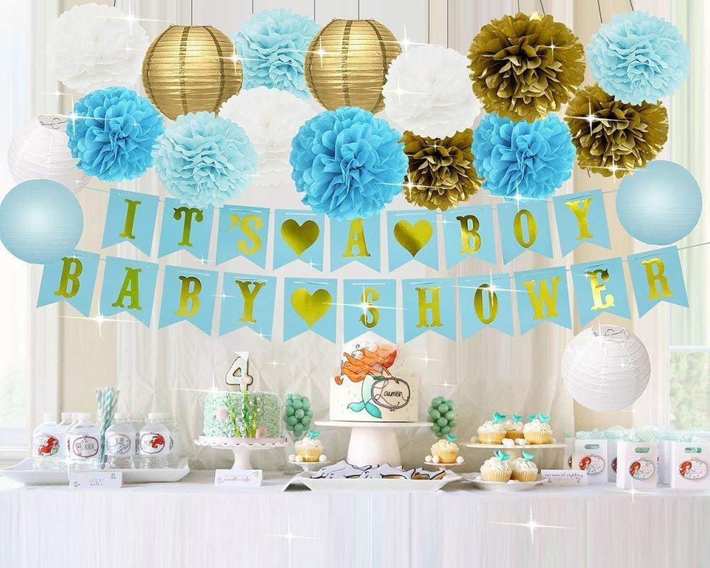 Boy Baby Shower Decorating Ideas
 BOY S BABY SHOWER Decorations Set It s A Boy Banner Baby