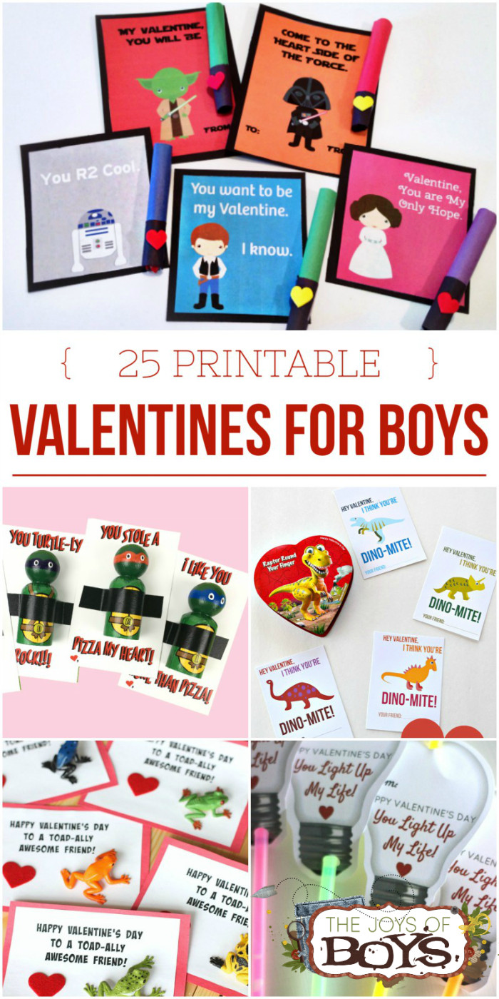 Boy Gift Ideas For Valentines
 25 Printable Valentines for Boys "Boy Approved" Valentines