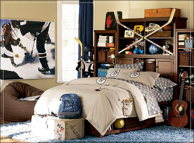 Boy Sports Bedroom
 Key Interiors by Shinay Teen Boys Sports Theme Bedrooms