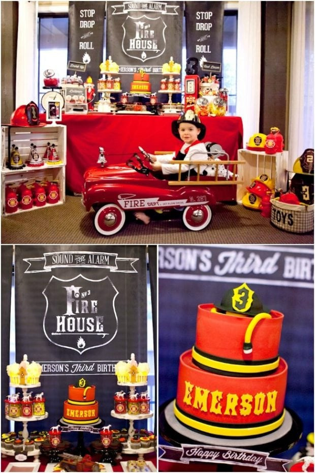 Boys 3Rd Birthday Party Ideas
 Fire Truck Themed Third Birthday Party Spaceships and