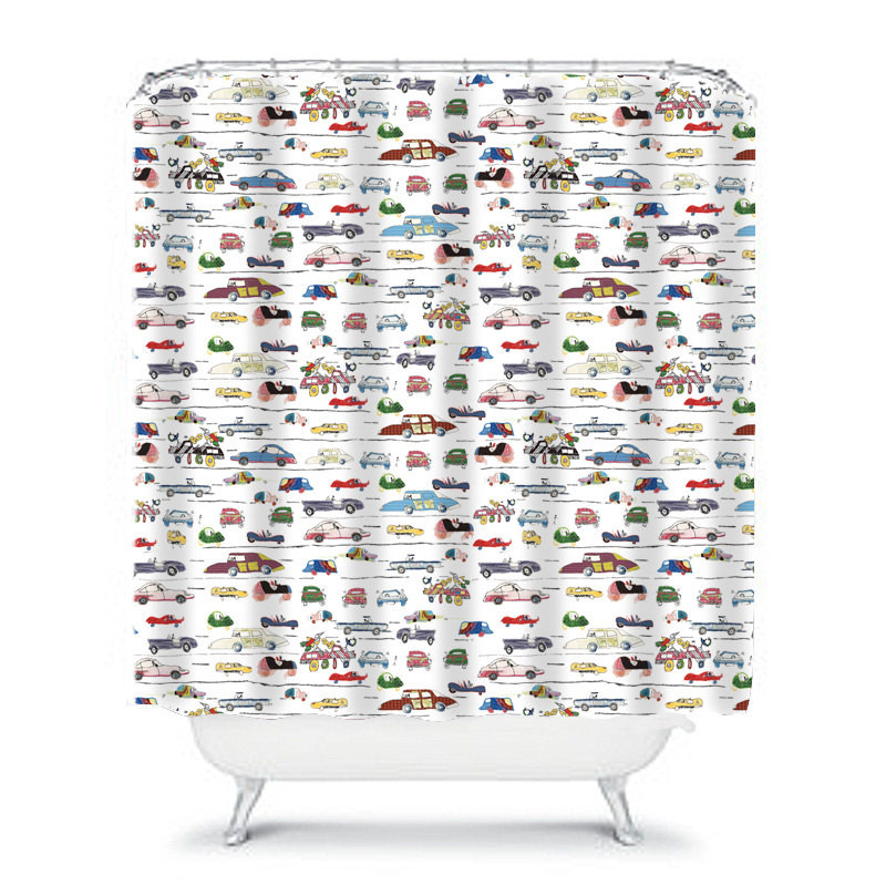 Boys Bathroom Shower Curtain
 kids shower curtain toddler boys shower curtain car decor car