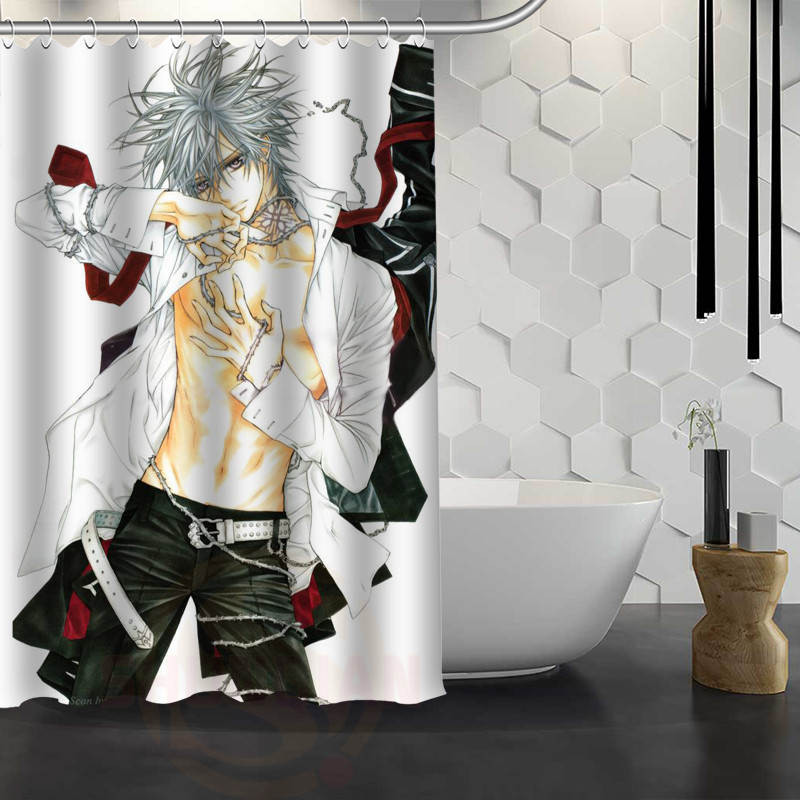 Boys Bathroom Shower Curtain
 New Anime Boy Custom Shower Curtain With Hooks Fabric Bath