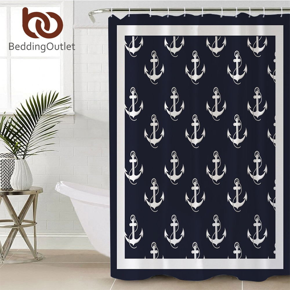 Boys Bathroom Shower Curtain
 BeddingOutlet Anchor Shower Curtain for Kids Boys