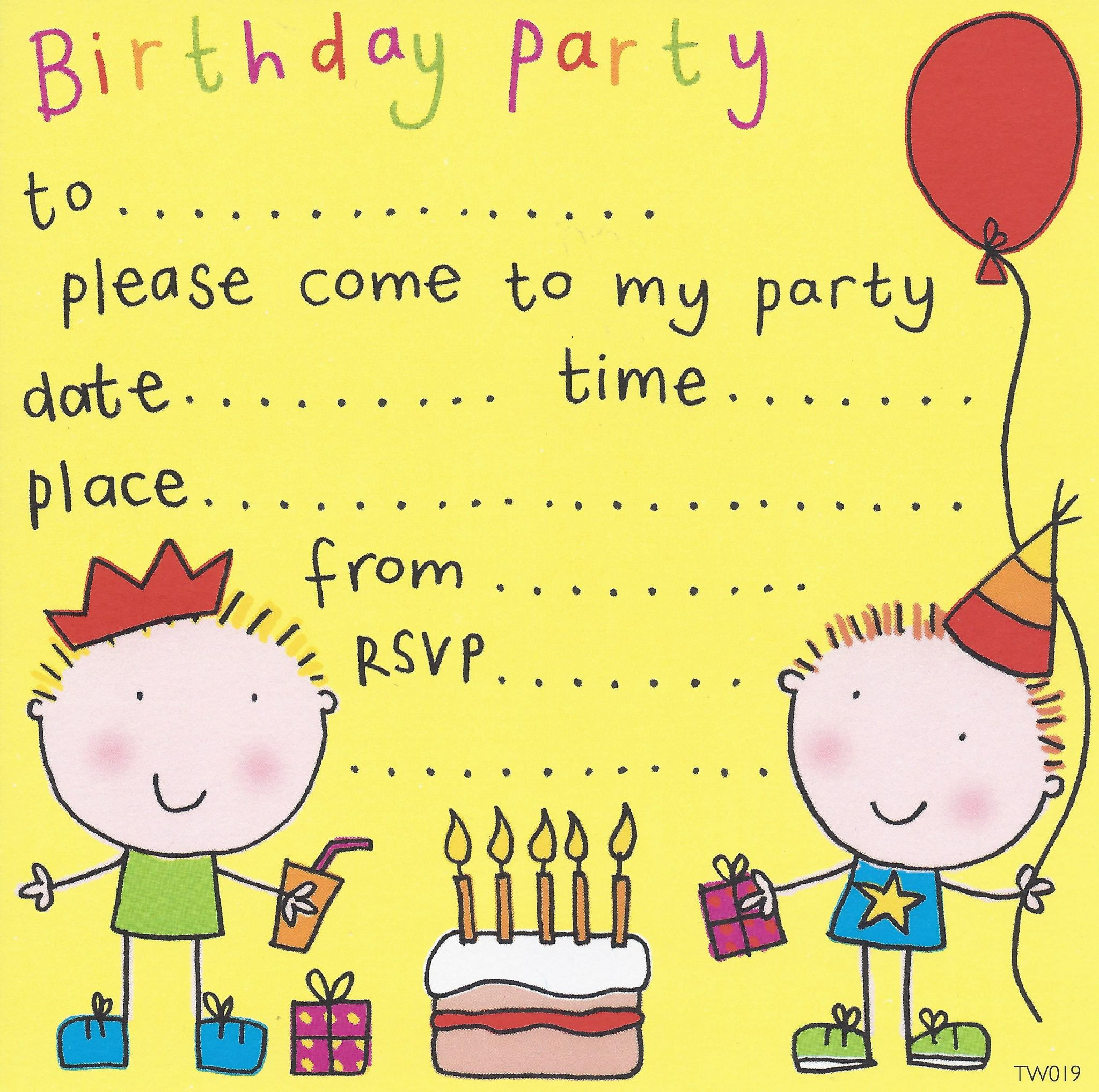 Boys Birthday Invitations
 FREE Birthday Party Invites for Kids – FREE Printable