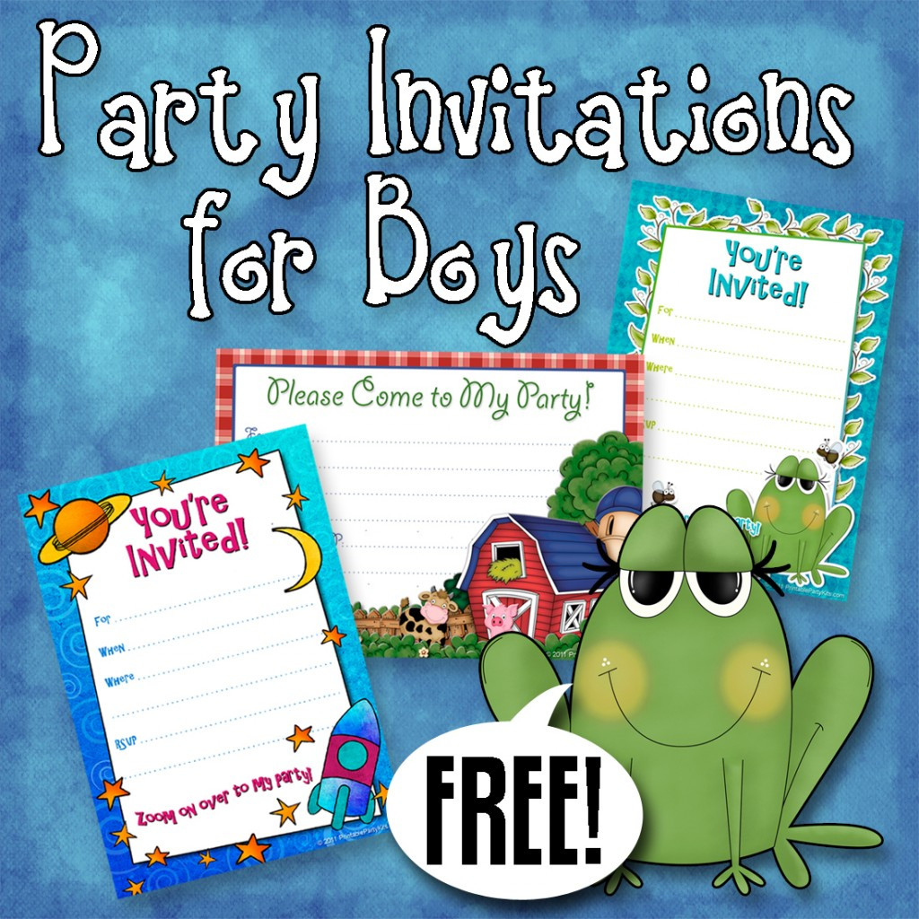 Boys Birthday Invitations
 Free Printable Boys Birthday Party Invitations