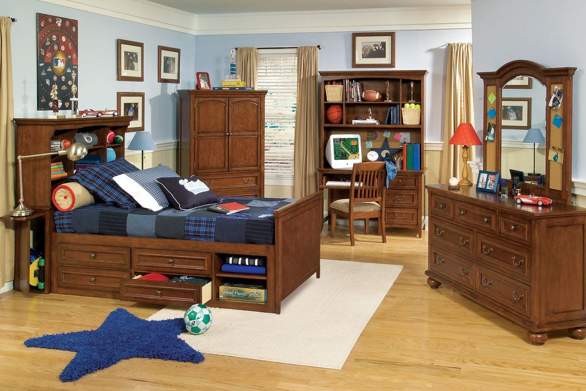 Boys Full Bedroom Set
 Garrett Twin Full Boys Wood Bedroom Inspiration