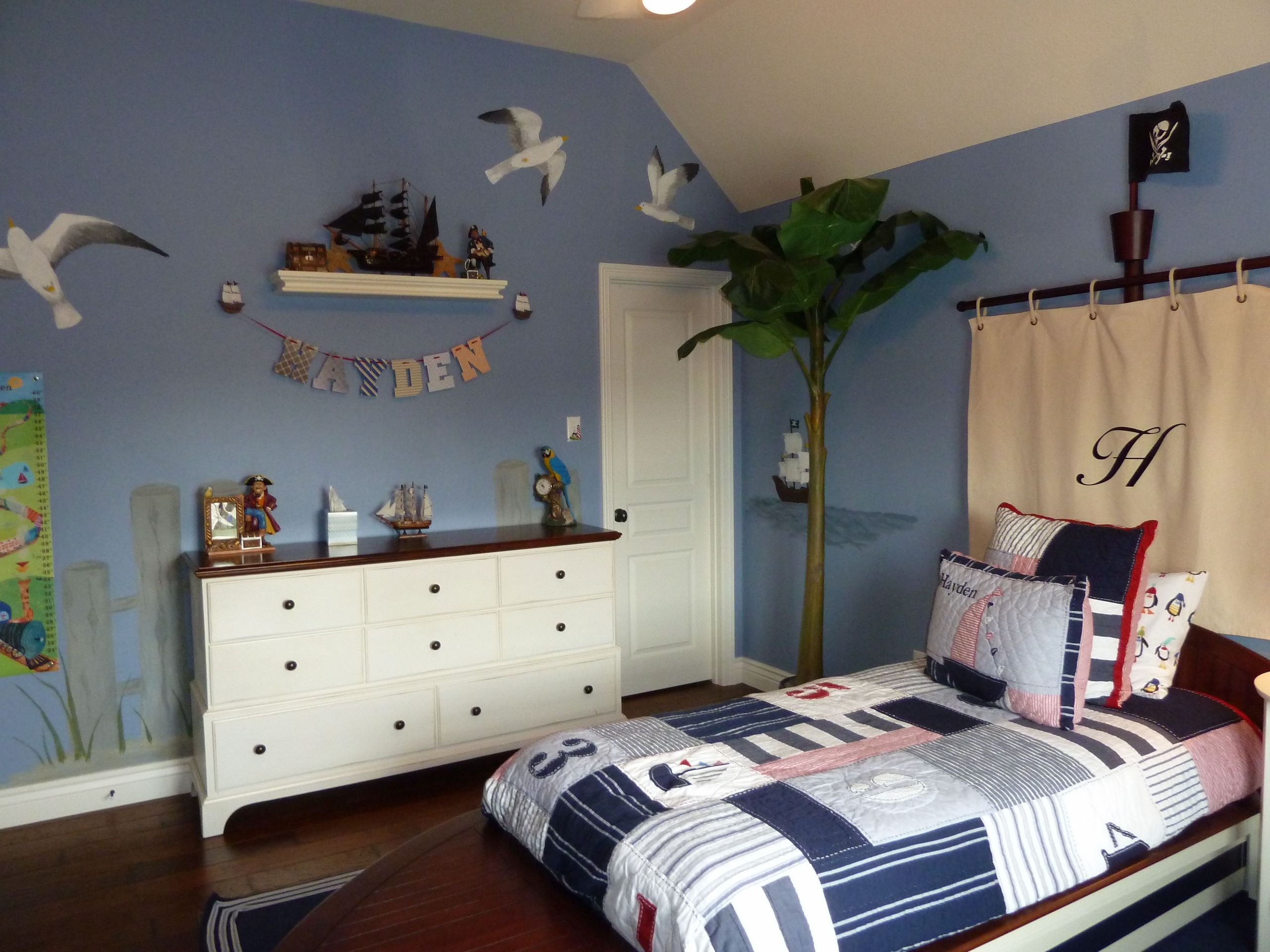 Boys Nautical Bedroom
 Boys Nautical Pirate Themed Bedroom