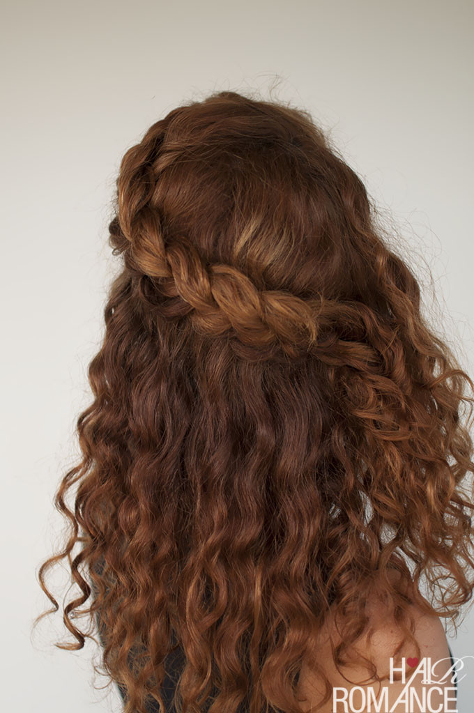 Braids And Curls Hairstyles
 Curly hair tutorial the half up braid hairstyle Hair
