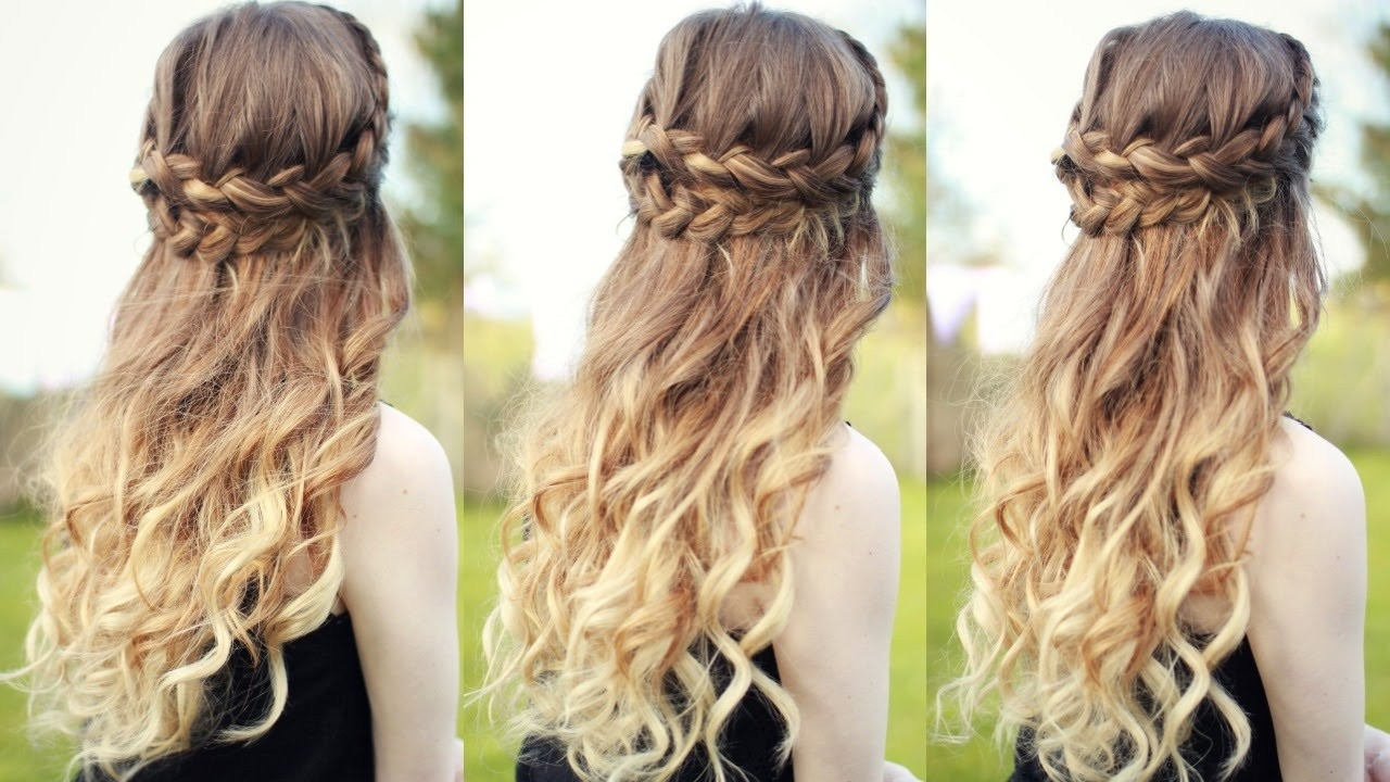 Braids And Curls Hairstyles
 Curly Hairstyle Half Up Half Down Wavy Haircut