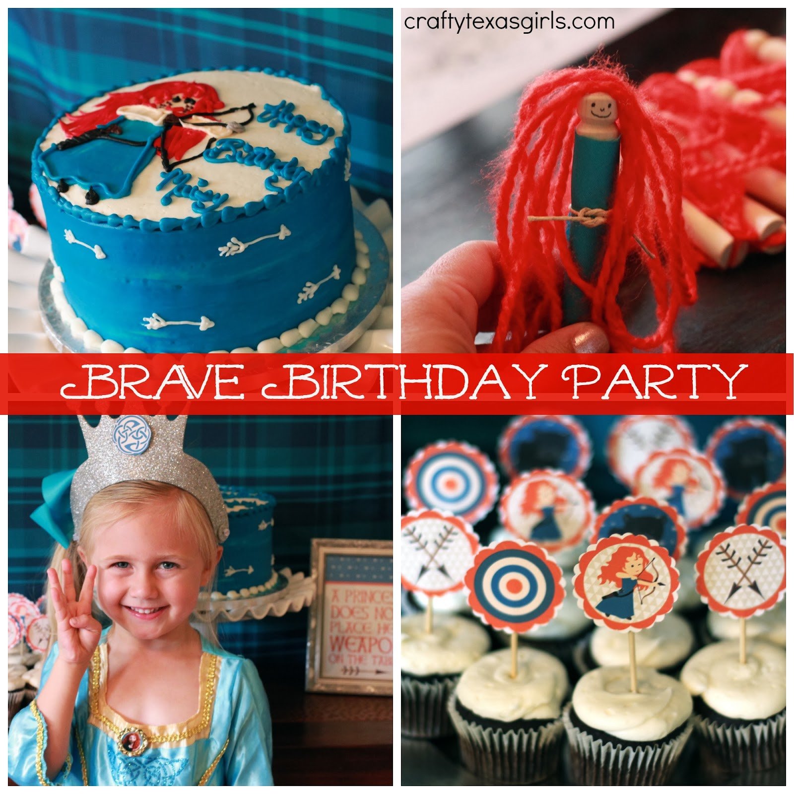 Brave Birthday Party
 Crafty Texas Girls "Brave Merida" Inspired Birthday Party