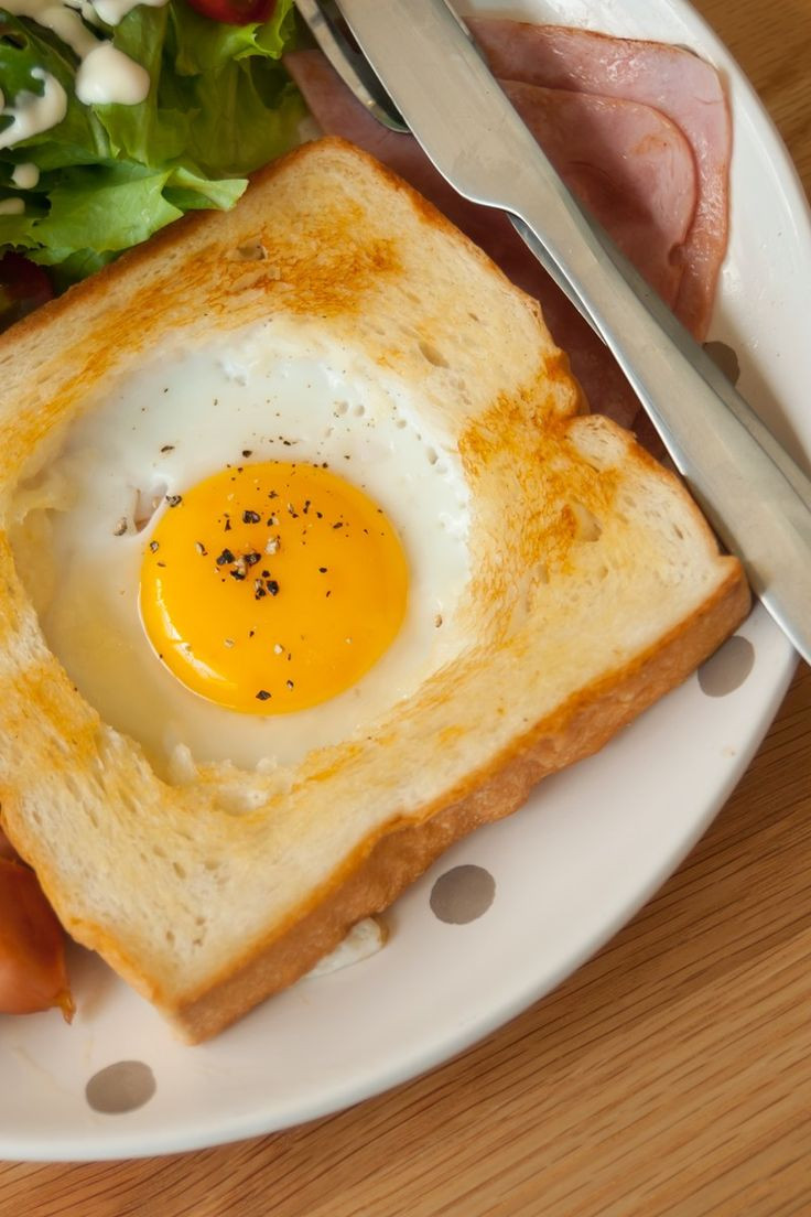 Bread And Egg Recipes For Breakfast
 Egg in a Hole Recipe buttery toasted bread with a fried