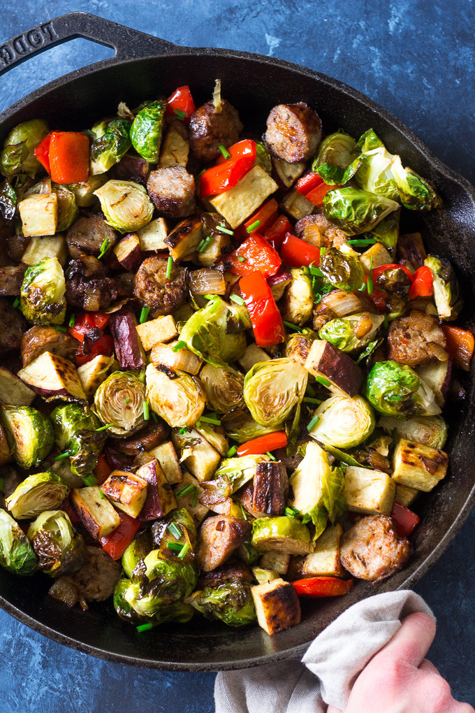 Breakfast Sausage Recipes For Dinner
 Sausage Sweet Potato Veggie Skillet Paleo & Whole30