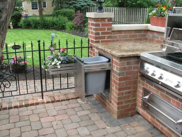 Brick Outdoor Kitchen
 Brick Granite & Limestone Outdoor Kitchen Traditional