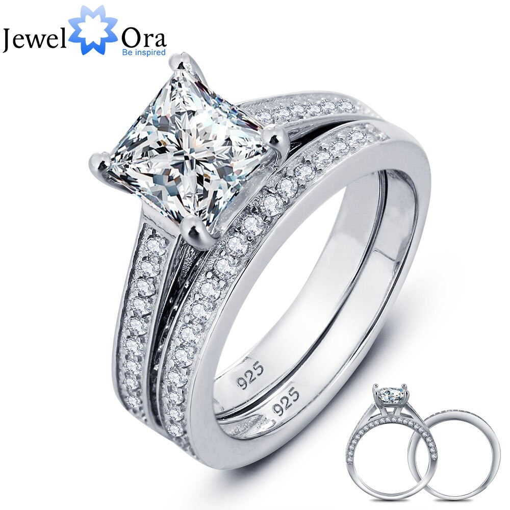 Bridal Sets Wedding Rings
 Luxurious Wedding Ring Bridal Sets 925 Sterling Silver