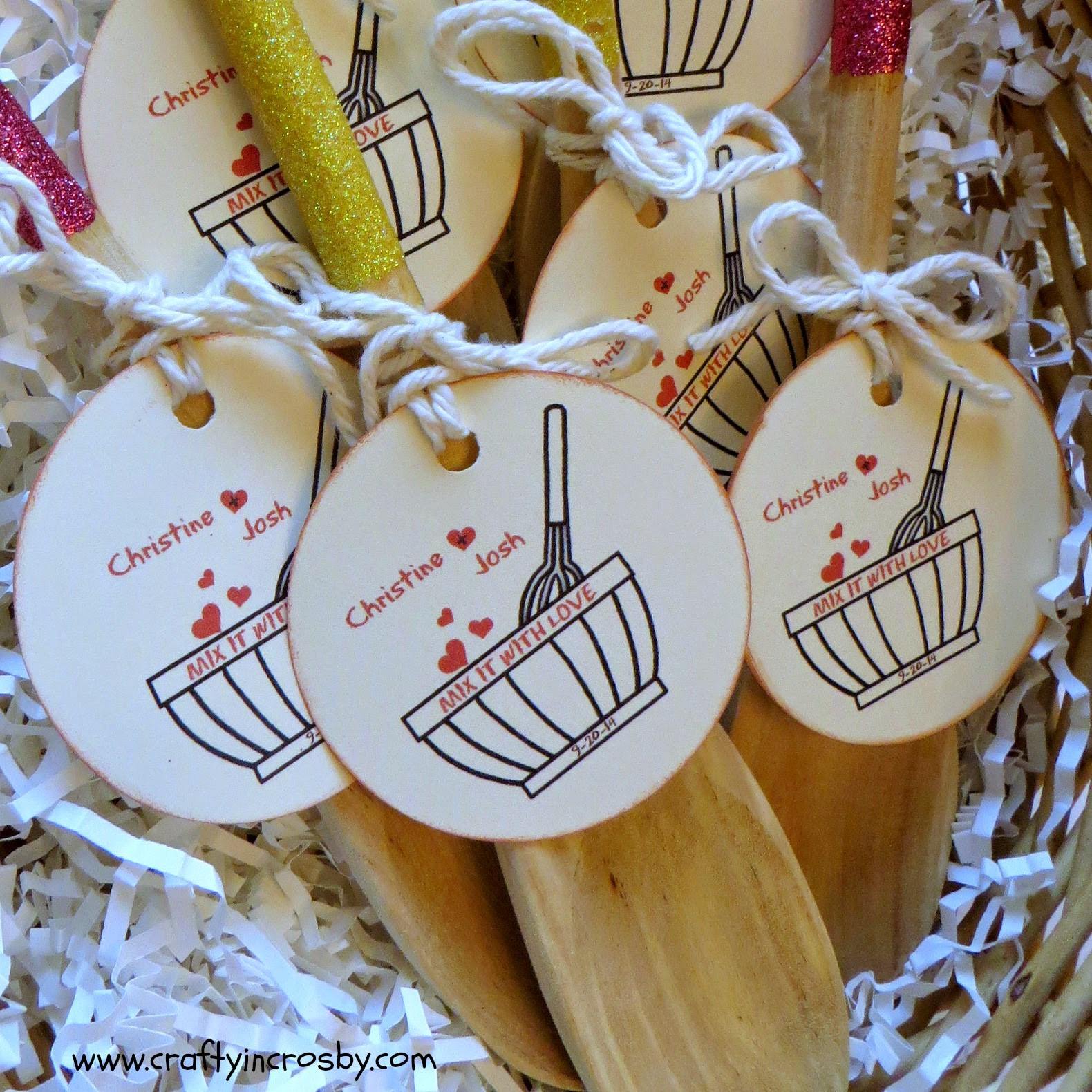 Bridal Shower Decorations DIY
 Crafty in Crosby Bridal Shower Favors Mix it With Love