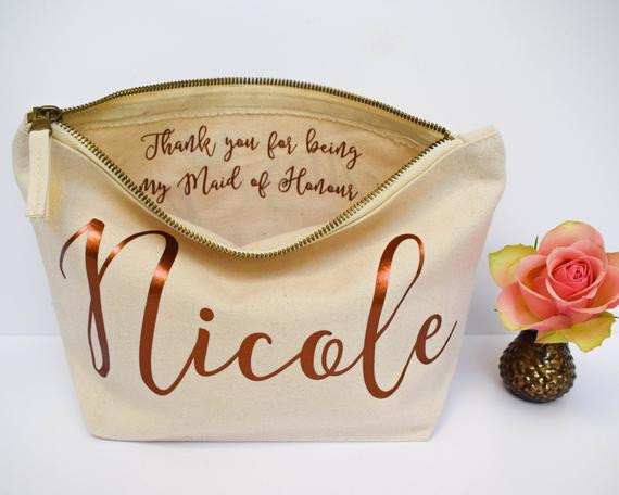 Bridesmaid Thank You Gift Ideas
 Wedding Thank you Gift Personalised Bridesmaid Gift Make Up