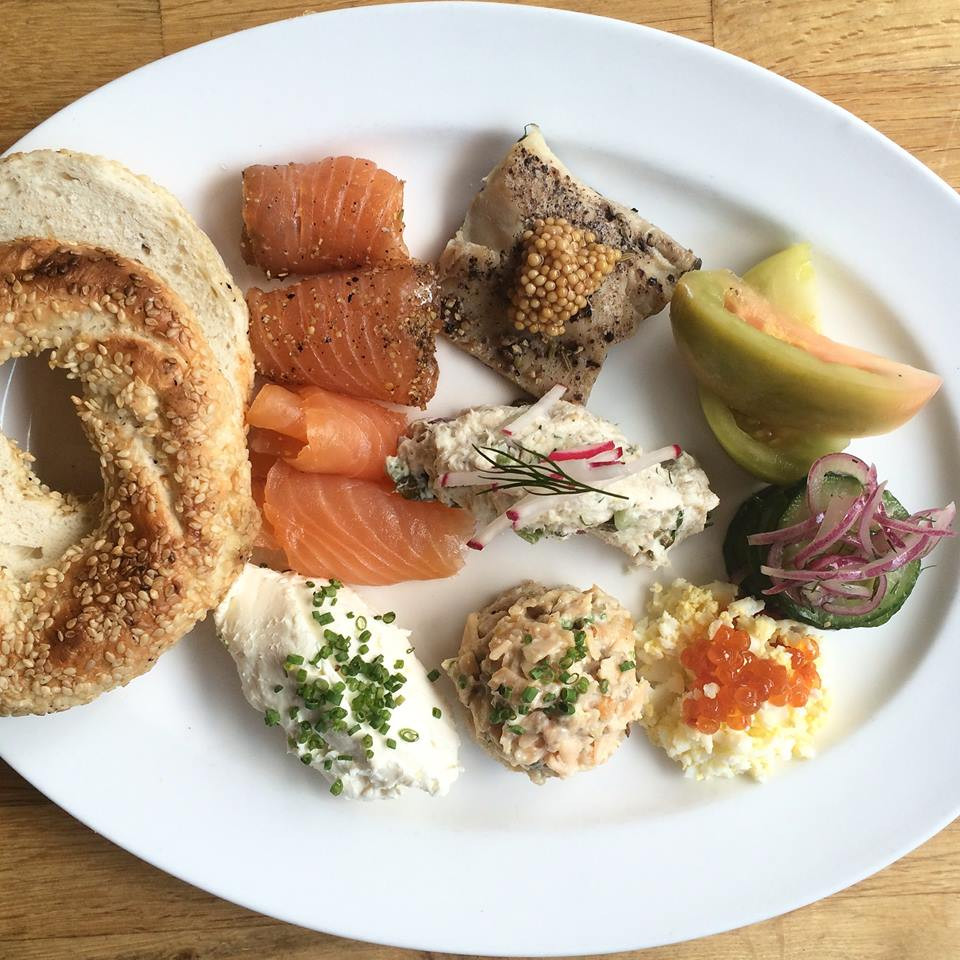 Brined Salmon Served On Bagels
 DC’s DGS Deli Adds Local Bagels Bagel Sandwiches – Left