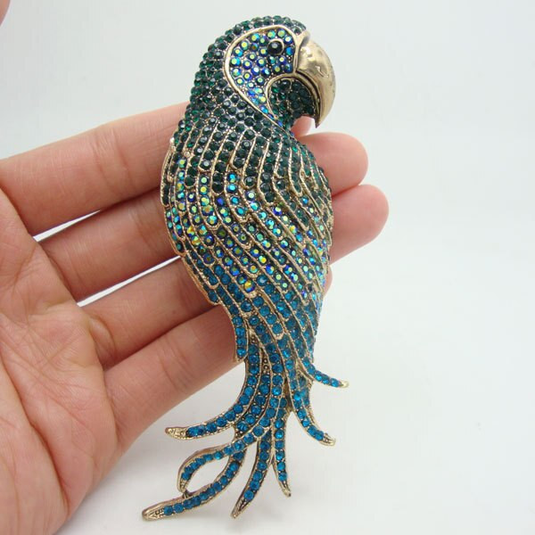 Brooches Bird
 Vintage Retro Parrot Bird Animal Art Deco style Brooch Pin