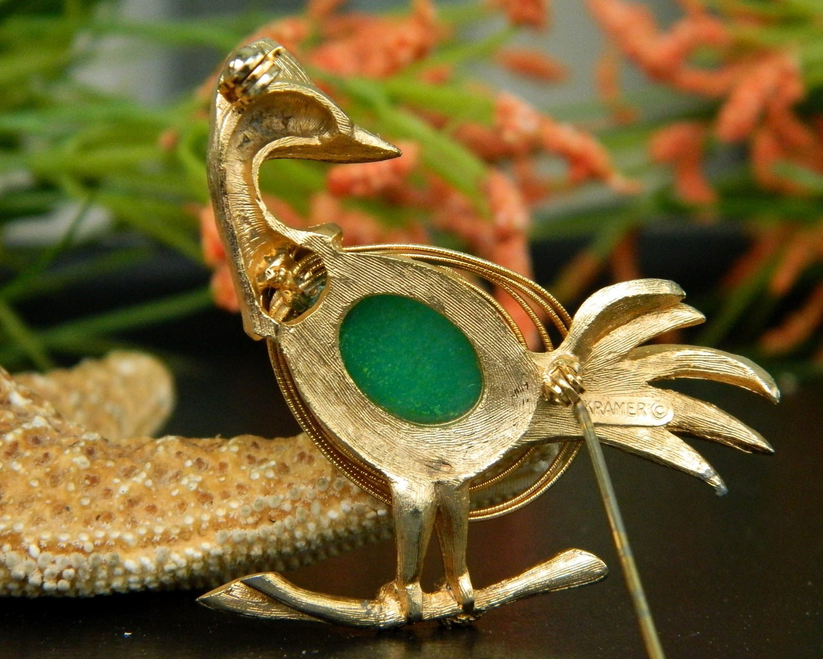 Brooches Bird
 Vintage Kramer Bird Brooch Pin Figural Jelly Belly Green