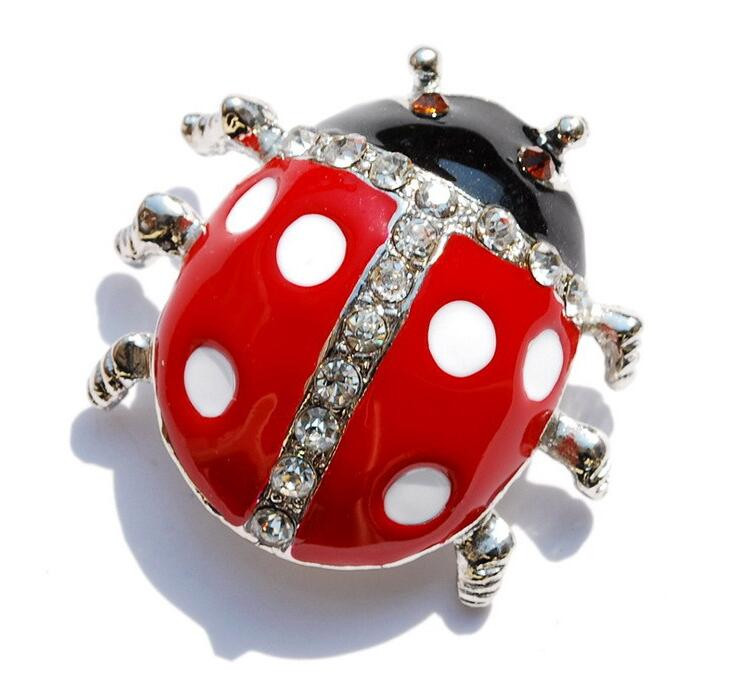 Brooches Cute
 Hot Rhinestone Brooches Cute Ladybug Scarf Brooch Pins