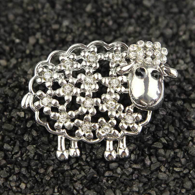 Brooches Cute
 Cute Sheep Crystal Rhinestone Brooches Wedding Bridal