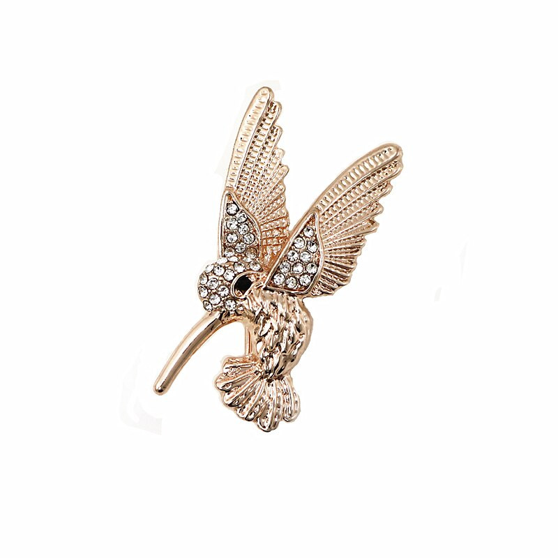 Brooches Cute
 eckOha Fashion Jewelry Rhinestone Hummingbird Brooch Pin