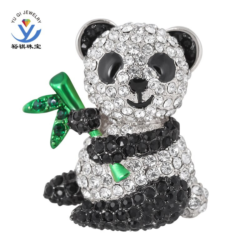 Brooches Cute
 Cute Animal Brooches Jewelry Black White Rhinestone Small