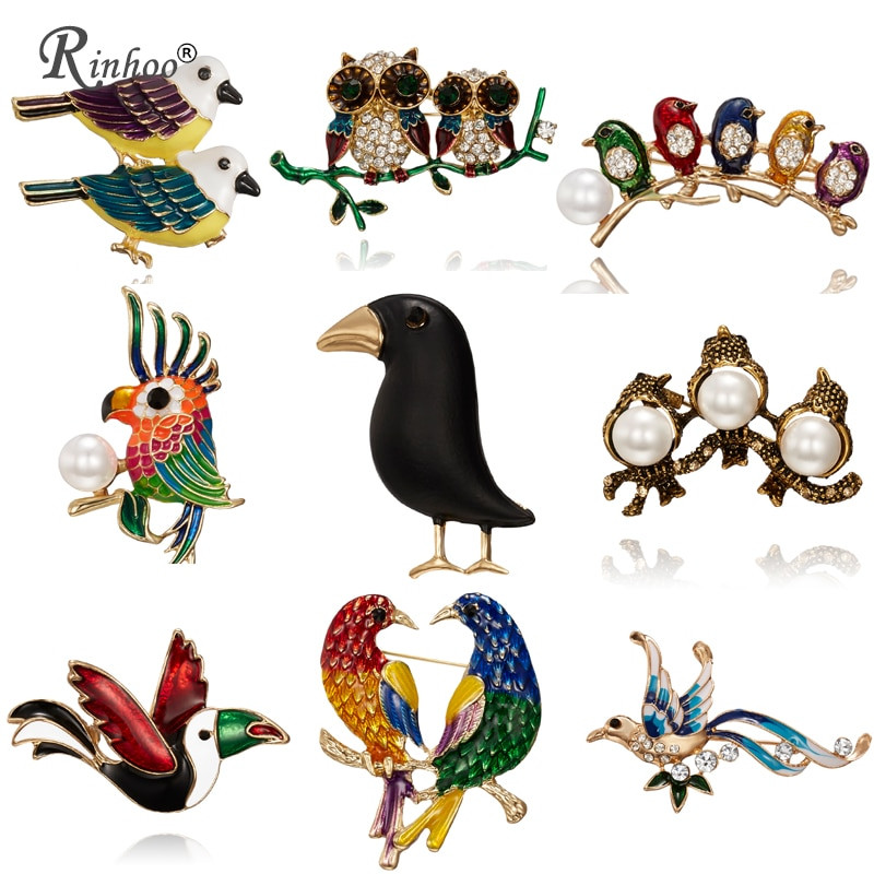 Brooches Cute
 Fashion Handmade Cute Birds Parrot Pin Brooches for Women