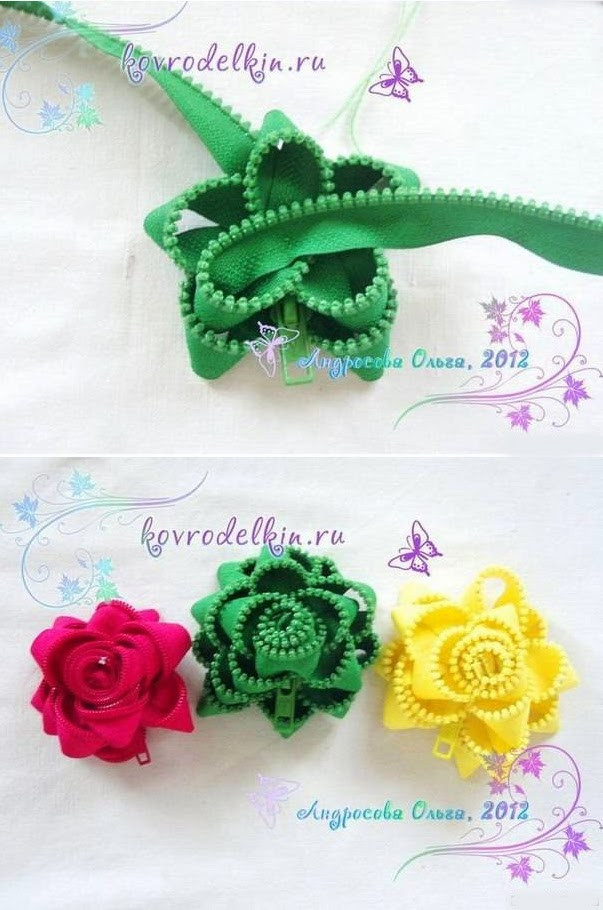 Brooches Simple
 Popular DIY Crafts Blog How to Make Simple Zipper Flower