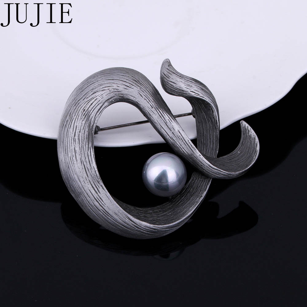 Brooches Simple
 JUJIE Vintage Original Pearl Fish Brooches For Men 2019