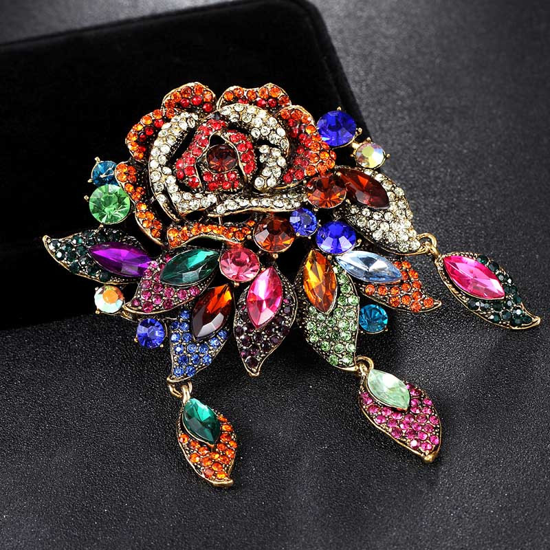 Brooches Women
 Big colorful flower Brooches for Women Wedding Jewelry