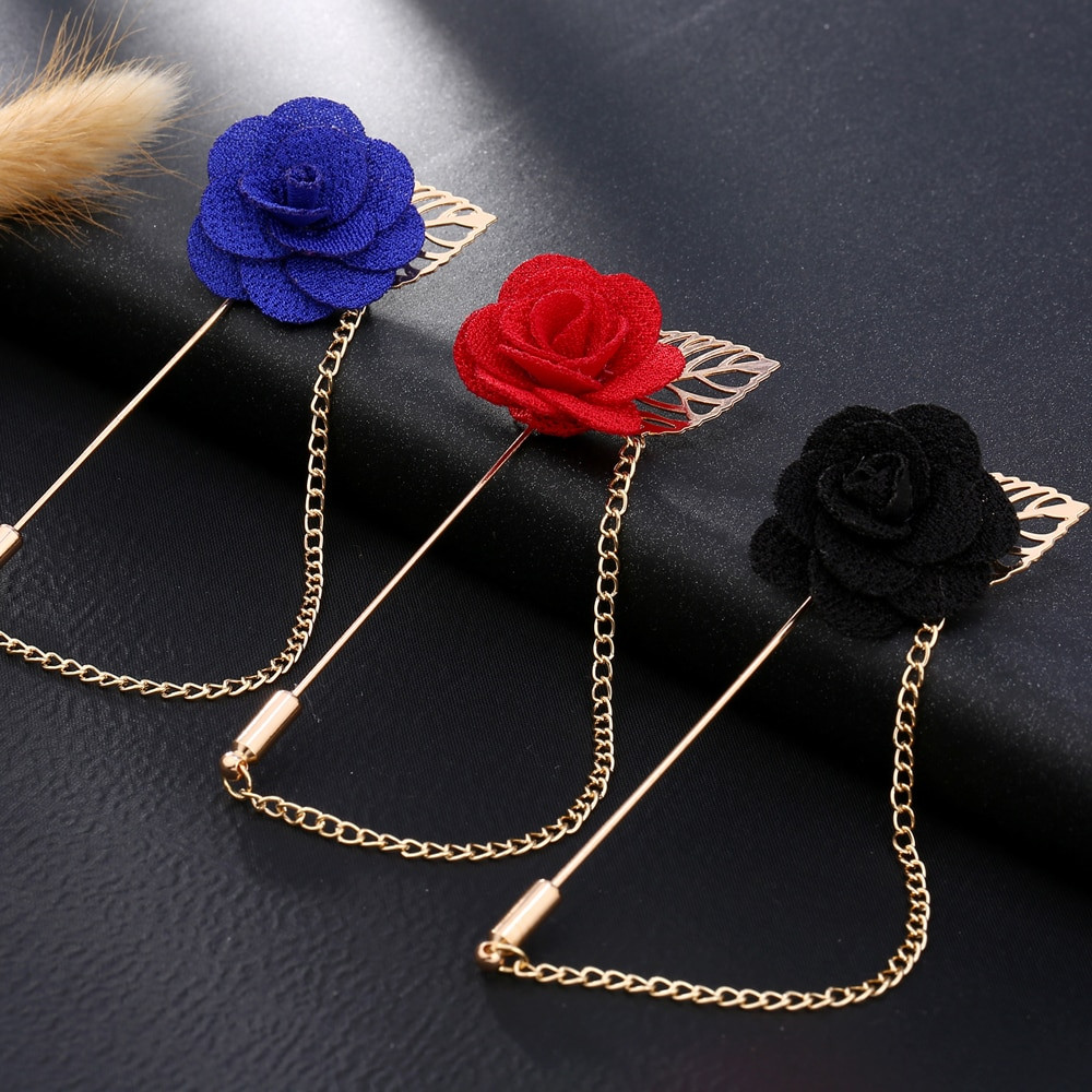 Brooches Women
 Fashion Gold Color Rose Brooch Pin Women Garment