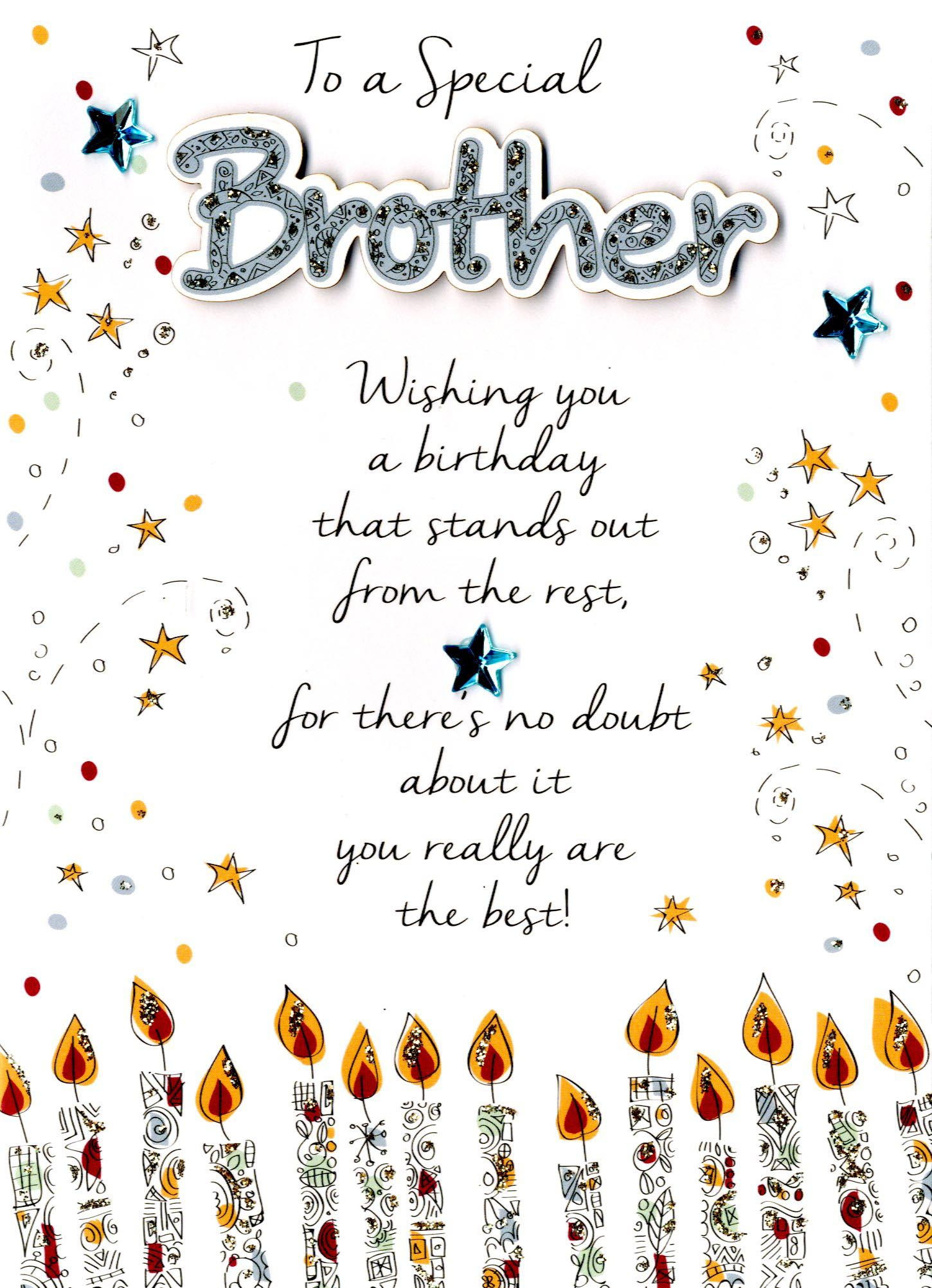 Brother Birthday Cards
 Special Brother Happy Birthday Greeting Card