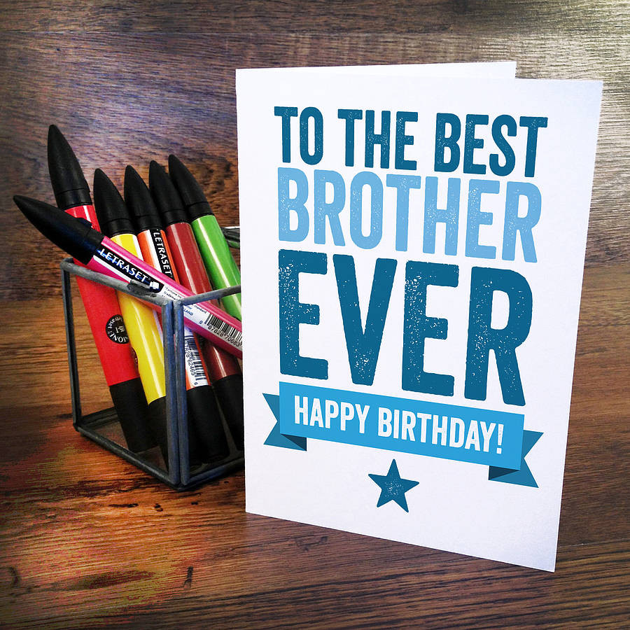 Brother Birthday Cards
 best brother birthday card by a is for alphabet