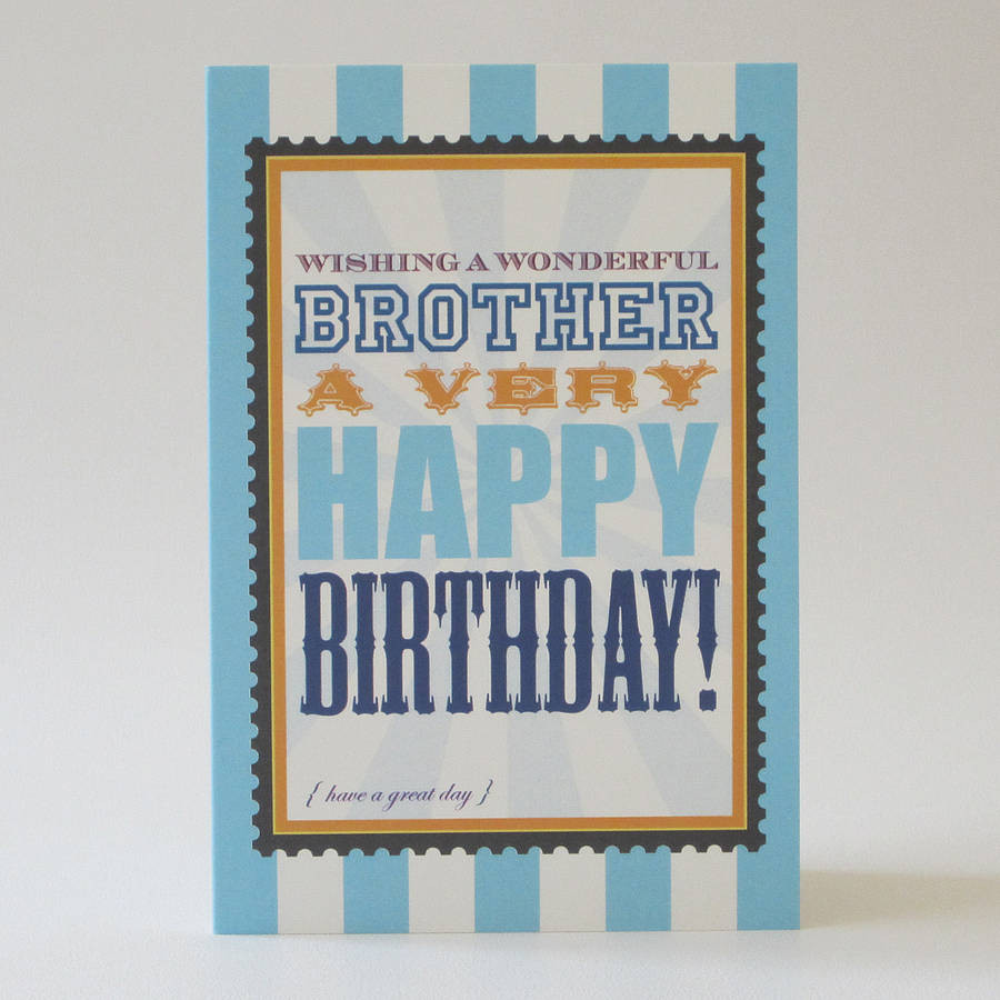 Brother Birthday Cards
 brother Birthday Card By Dimitria Jordan